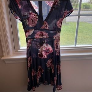 blue rose dress